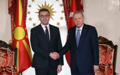 Cumhurbaşkanı Erdoğan, Kuzey Makedonya Başbakanı Mickoski ile Görüştü